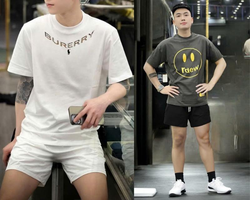 [ MUA ÁO TẶNG QUÀ ] Áo thun hè nam nữ tạo kiểu thêu chữ , thiết kế in hình phong cách boy phố . Chất vải cotton co dãn bốn chiều thoáng mát Menswear Cổ Tròn