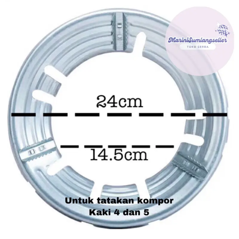 tatakan kompor gas semua merk kaki 3,4 &5 anti angin anti slip hemat gas 7