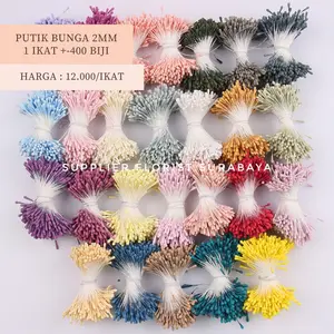 [TERMURAH! ISI +- 400 BIJI , HANYA 30 RUPIAH PER BIJI] PUTIK BUNGA PALSU 2MM HIASAN BUNGA MAWAR BENANG SARI ISIAN BUNGA BAHAN CRAFTING DIY KEMBANG PUTIH BUNGA PLASTIK COCOK UNTUK DITEMPEL DI BAGIAN TENGAH BUNGA KERAJINAN TANGAN PUTIH SARI BUNGA KECIL