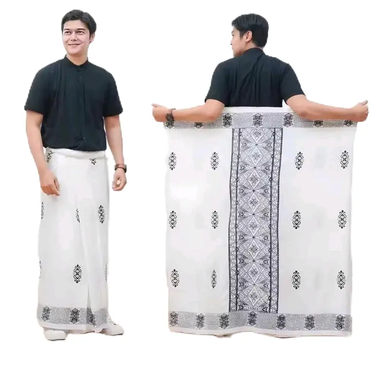 sarung batik nusantara sarung gus iqdam sarung santri sarung samping warisan budaya nusantara Muslim Pria Katun murah warna hitam lebaran Lembut Nyaman Seragam Dewasa Tenun Motif sarwon Kain Kombinasi 4