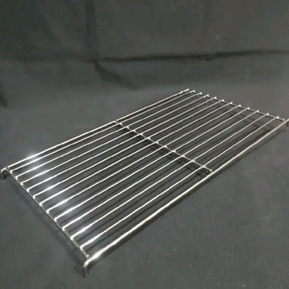Grill Dudukan Alas Bakaran Kompor Roaster Tray Kompor Sosis Ukuran 42 cm x 25 cm Besi Stainless Tebal untuk Masak Lebih Efisien