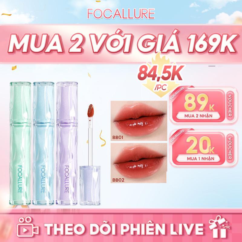 FOCALLURE Son Tint Bóng Hỗ Trợ Môi Căng Bóng Mọng Nước Phong Cách Hàn Quốc Trong Veo Đầy Đặn Sắc Tố Cao Hỗ Trợ Dưỡng Ẩm Môi