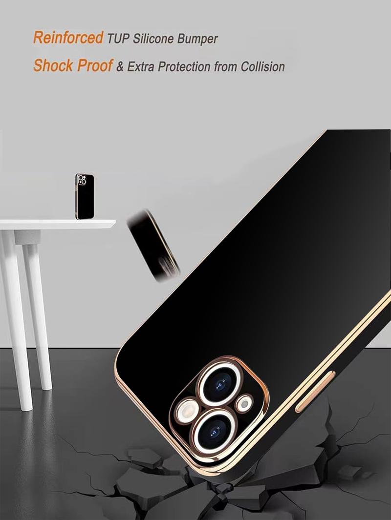 Product Introduction of Apple series electroplated anti drop phone soft case, full package, light luxury, glossy, men's and women's styles suitable for Apple 11-15 promax phone cases 5