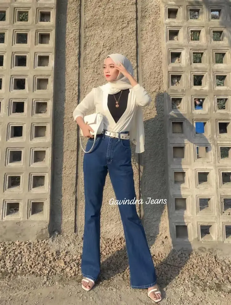 Hightwaist Cutbray Jeans Wanita Bawahan Celana Panjang Cewek Terlaris high