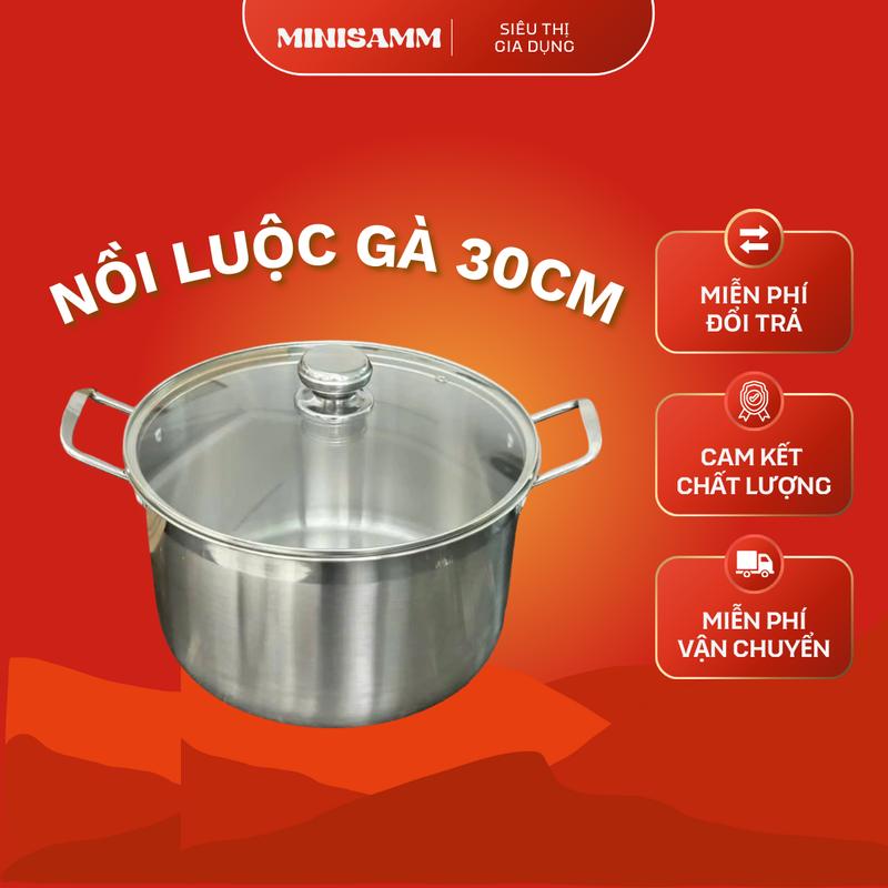 Nồi luộc gà Fiveramic 30cm vung kính sử dụng được bếp từ và các loại bếp nồi xuân