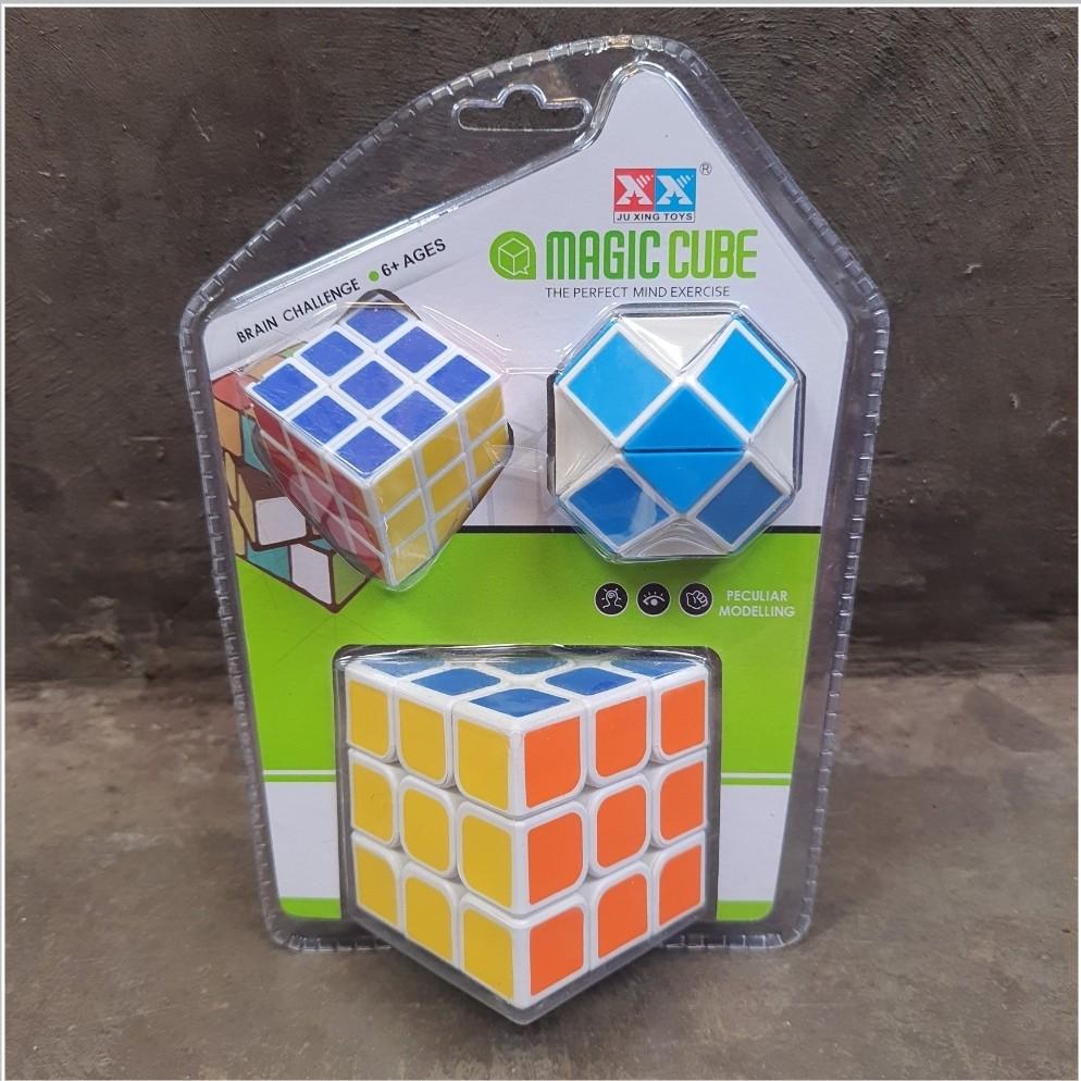 Mainan Pendidikan Asah Otak Rubik Kotak 3x3x3 Pernainan Magic Cube