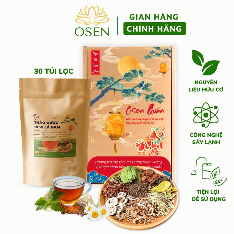 [Mua 1 tặng 1] Trà Lá Nam 10 Vị - Mua 1 Sét 30 Gói Tặng 1 Set 30 Gói- Thành Phần: Táo Đỏ, Lá Sen, Xạ đen, Lạc Tiên, Giảo Cổ Lam, Hoa Nhài, Cỏ ngọt, Osen Quán - Nước Trà Chè Tea