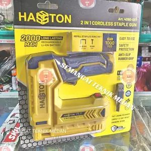 CORDLESS NAILER HEKTER STAPLE GUN STAPLES PAKU 2 IN 1 HASSTON 4090-007