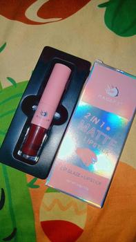 Product Review of 【CUCI GUDANG】MAGEFY 2-IN-1 Lipstik  / Matte Liquid Lipstick / Lip Lembut Tahan Lama Pelembab Pigmentasi Tinggi 12 Colors 8016 from K**a 0