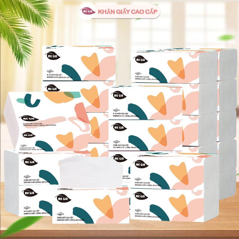 MEGIA HN Thùng 30 bịch Giấy ăn rút cao cấp MEGIA 4 lớp mềm mịn siêu dai Vệ sinh khăn lau Giấy Vệ Sinh Khăn Giấy giấy rút lụa