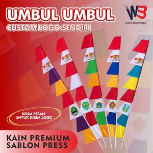 CUSTOM BENDERA UMBUL UMBUL GARUDA LOGO BEBAS