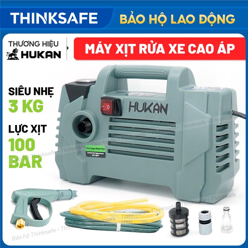Máy rửa xe áp lực Hukan RXCP-R1600MINI Công Suất 1600W Siêu nhẹ chỉ 3KG Máy xịt rửa xe mini kèm phụ kiện