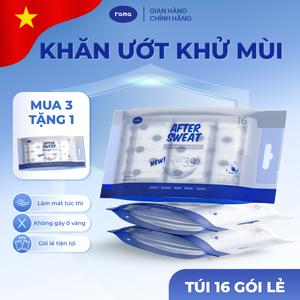 [ SALE CUỐI THÁNG ] - [ MUA 3 TẶNG 1] - [COMBO 3 TÚI 16 ] - Khăn Ướt Khử Mùi Rama Wipes After Sweat – Làm Mát Cơ Thể, Đi Ngoài Trời, Tiện Dụng