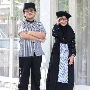 ABAYA DAN KOKO ANAK JKPM0304 TAPS0303  BY DANNIS Elegant Silver Girls' Islamic Clothing