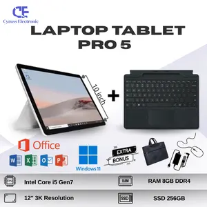 Laptop 2in1 Tablet Windows Pro 5 Intel Core i5 Gen 7 RAM 8GB SSD 256GB 12" 3K Resolution BEST GRADE