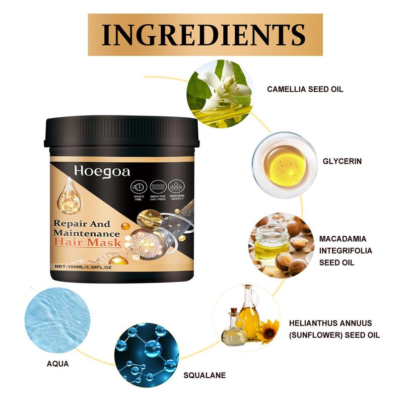 Product Introduction of HOEGOA Hair Mask Light And Non-sticky, Easy To Absorb, Long-lasting Hydrating and Moisturizing Nourish And Repair Hair Mask 100G 16