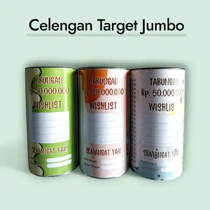Celengan target JUMBO buka tutup permanen