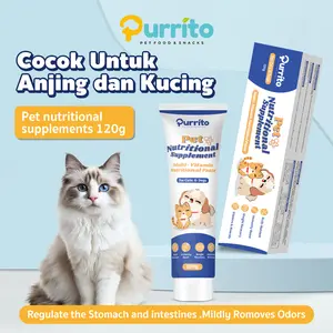 Purrito Pet Hair Nourishing Supplement Hair Cream 120g Memperbaiki kerontokan rambut  rambut berkilau dan perbaikan mendalam vitamin  kucing rontok bulu