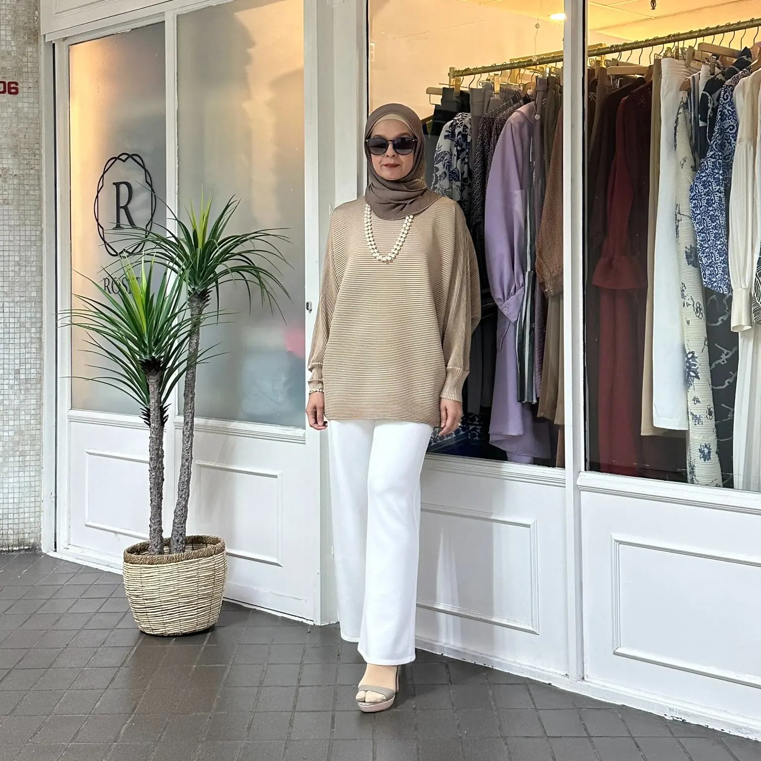 Neena Pleated Batwing Top