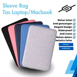 CS Tas Laptop Softcase Notebook 13.3 inch & 14.1 inch Bahan Tebal Anti Goncangan Elegant Design Waterproof Anti Crack