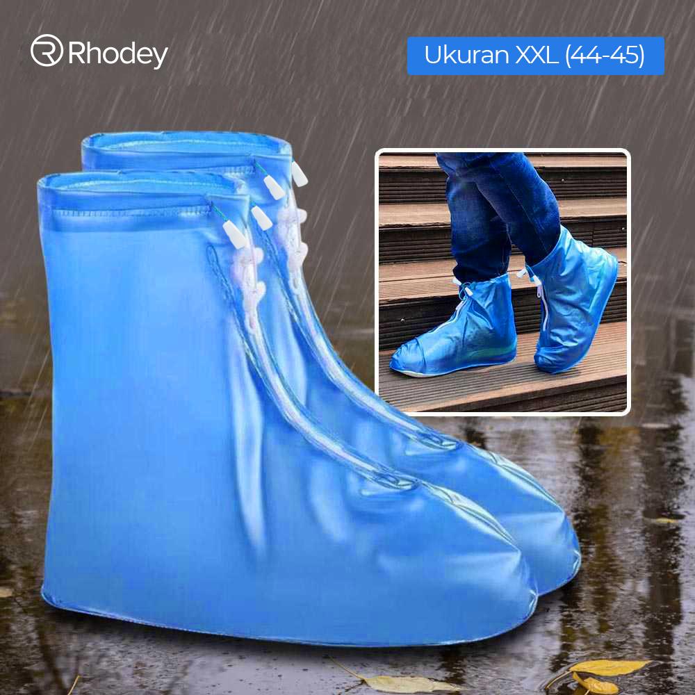 Rhodey Jas Hujan Sepatu Anti Air Shoe Cover PVC with Zipper - F-250
