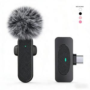 Micrófono de solapa inalámbrico profesional - Cancelación de ruido inteligente, Plug & Play para iPhone y teléfonos inteligentes Android - Micrófono de cuello para grabación de video, enseñanza, entrevistas, podcast