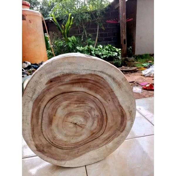 TALENAN KAYU ASEM DIAMETER 45CM / TALENAN DAGING / TALENAN KAYU BULAT MURAH BISA REQUEST UKURAN 6