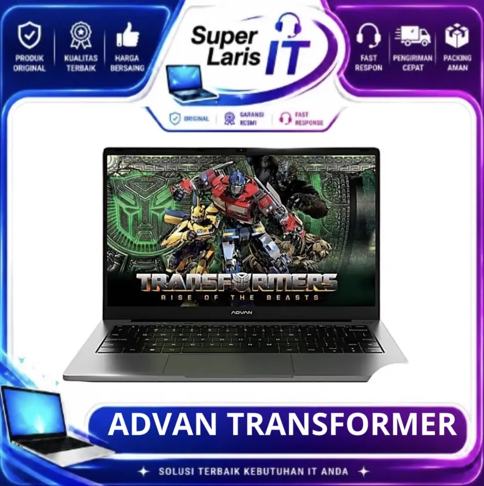 Advan TBOOK X TRANSFORMER Laptop Intel N100 ram 4GB/8GB eMMC 128GB 14" HD Windows 11