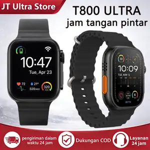 Smartwatch T800 Ultra: Panggilan Bluetooth, Pelacakan Olahraga (Kompatibel dengan Android/iOS), Tahan Air