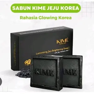 Sabun Kime 1 Box isi 2 Batang Kemasan Hitam Sabun Pemutih Badan Mencerahkan Wajah & Menghilangkan Kandaki