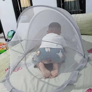 FUTUREMED Kelambu Bayi Lipat Tenda Bayi Praktis Anti Nyamuk, Portable Anak Bayi Ranjang Kotak Tenda Jaring Bayi
