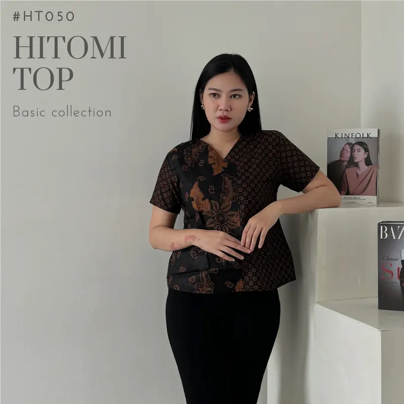 [ REAL PICT] HITOMI TOP ATASAN BATIK 5