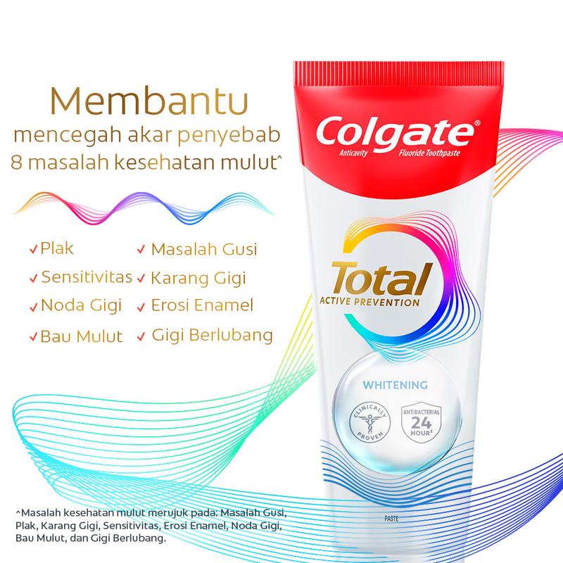 Colgate Pasta Gigi Total Whitening 150gr - Isi 2 4
