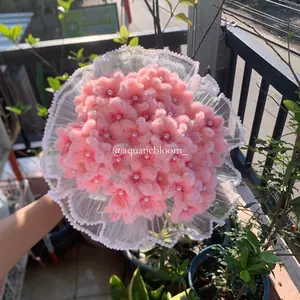 Buket Bunga Mini Daisy Lucu – Bunga Kawat Bulu Handmade