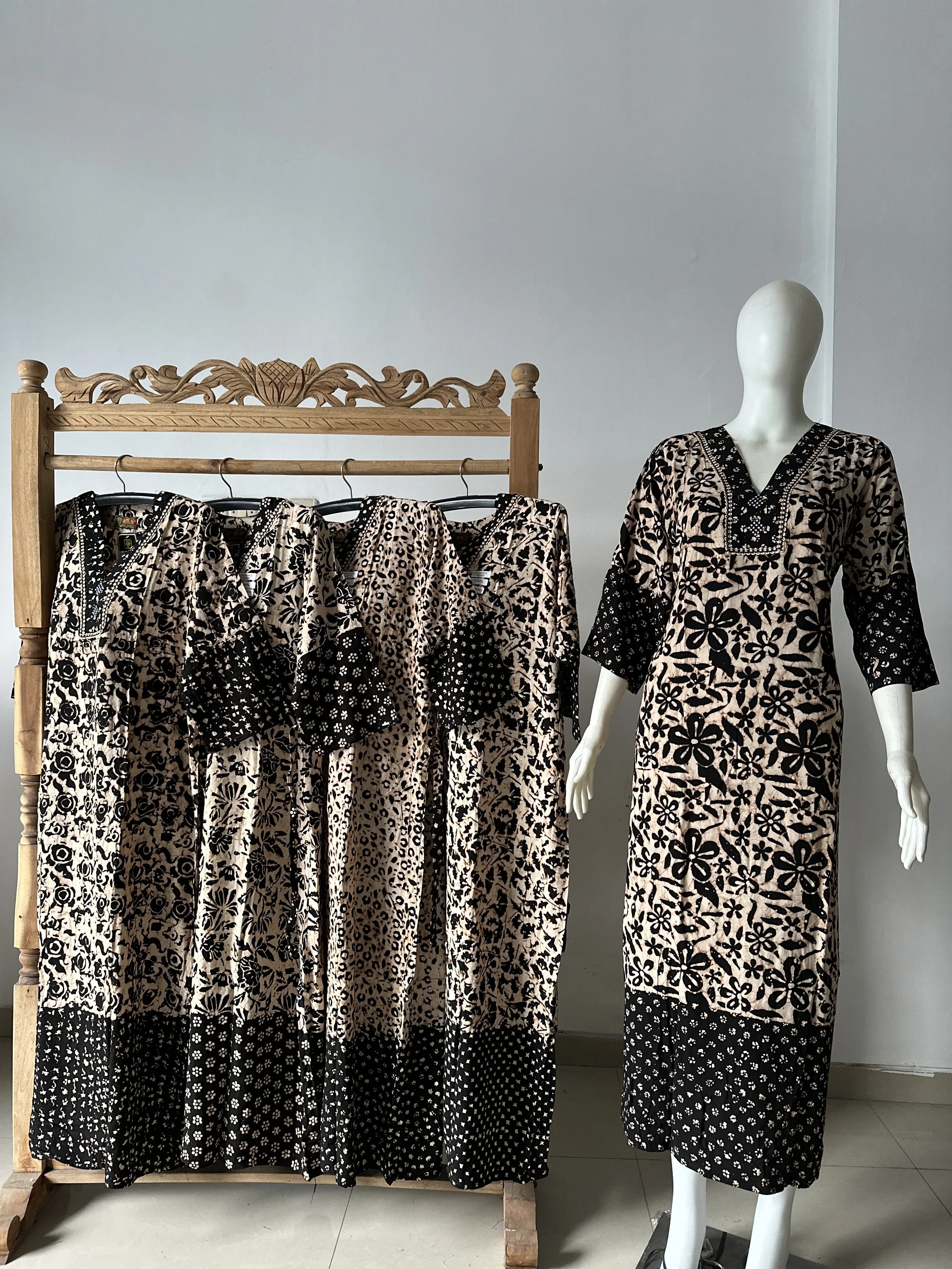 [soga series] AAN BATIK sekdress cap soga homedress batik cap pekalongan Lembut Nyaman
