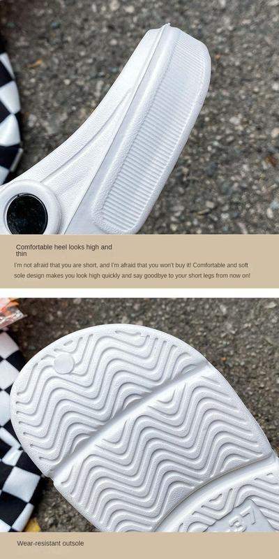 Product Introduction of Shoes Women's Slippers Popular Personalized Thick-Soled Slippers Men's Outerwear 2023 New Baotou Sandals Sandals Beach Shitting Feeling Men's Sandals Slippers 7
