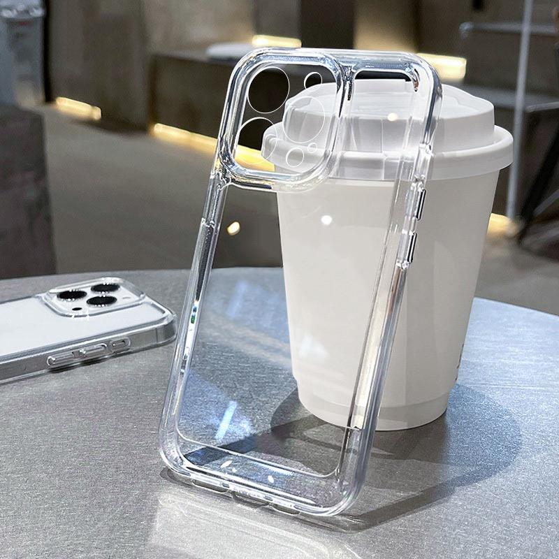 Ốp lưng điện thoại đơn giản trong suốt cao cấp mềm, Tương thích iPhone 17, 16, 15, 14, 13, 12, 11 Pro Max, iPhone 16, 15, 14 Plus, iPhone X, XR, XS MAX, iPhone 17 Air, iPhone 7, 8 Plus, Vỏ silicone TPU, bảo vệ màn hình chống rơi