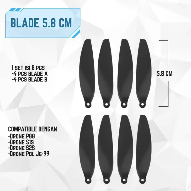 Cleair O2 - Propeller 5.8 cm Baling-baling Drone Remote Control 0