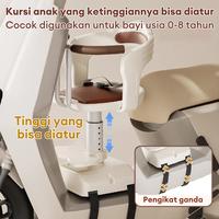 Gambar kursi jok bonceng anak motor matic full black edition Rotan anak Furniture Sandaran Furniture - putih dari Mimosa Baby Mall Kota Tangerang 3 Tokopedia