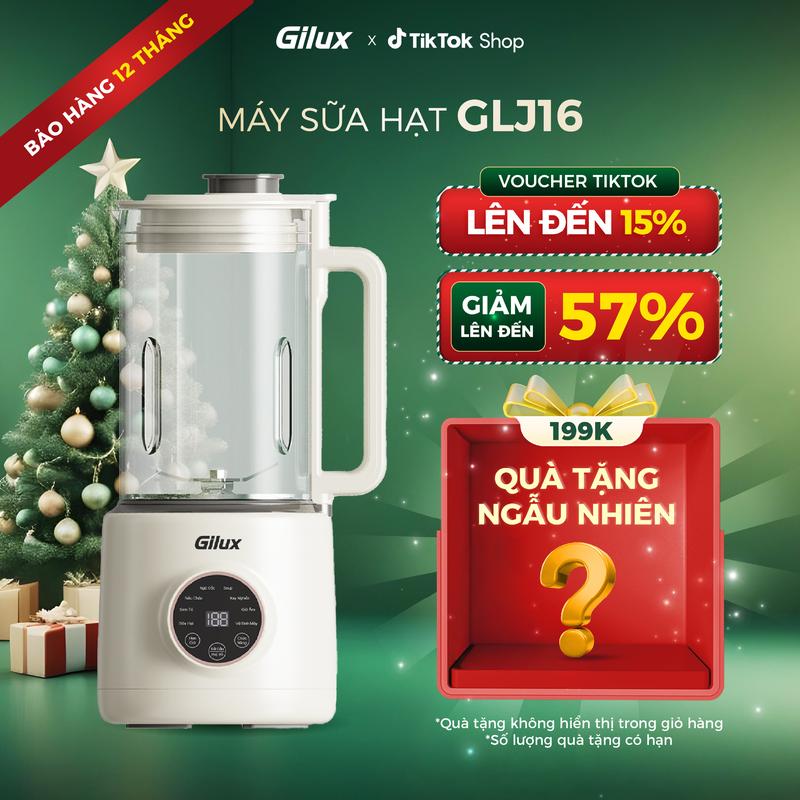   MUA 1 TẶNG 1   Máy làm sữa hạt GLJ16 dung tích 1,5 Lít Đồ ồn thấp Bền đẹp TẶNG kèm cẩm nang công thức sữa hạt 