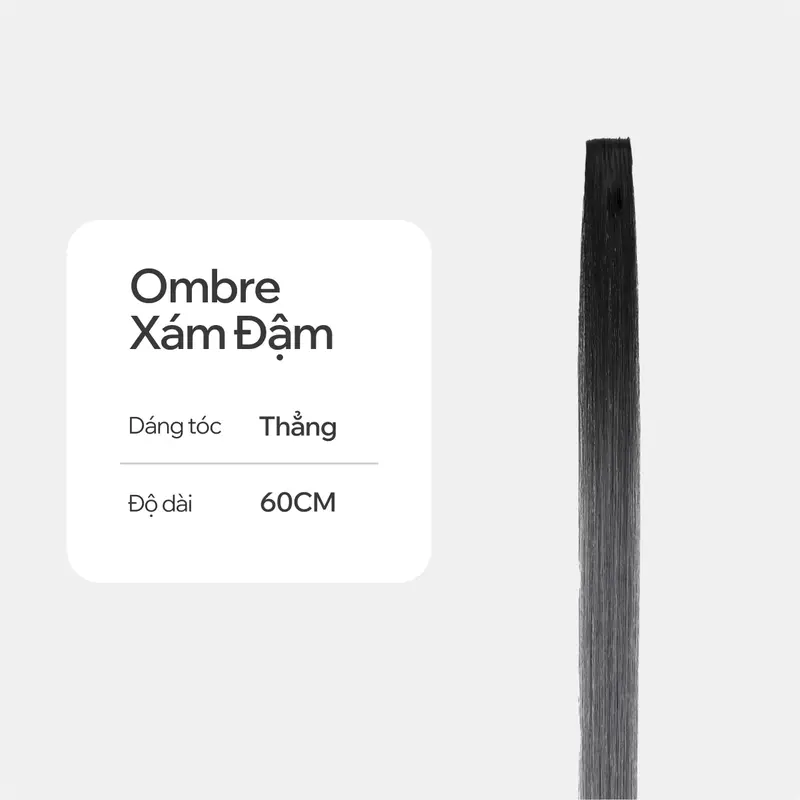 (1 Sợi) Tóc Giả Kẹp Highlight CAPELLI Thẳng Ombre 60cm 3