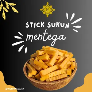Stick Sukun Mentega Premium Super Renyah Halal Tanpa Minyak Terlaris Snack Lezat