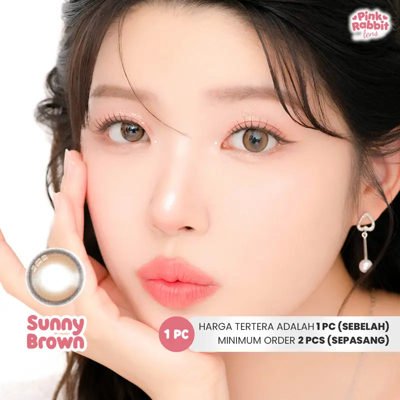 PINKRABBIT SOFTLENS SUPER COMFY SUNNY BROWN - Normal, Minus 0.50 S/D 10.00 (1PCS/Sebelah) Eye Contact Lens 2