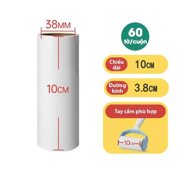[COMBO 10] Lõi Cây Lăn Bụi Làm Sạch Quần Áo,Ga Giường,Sofa,Lông Chó Mèo Loại 10CM 2