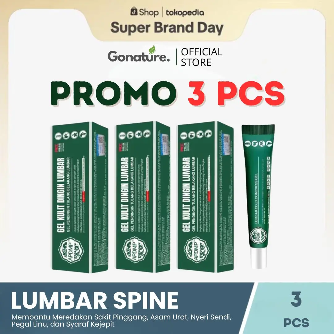 ( PAKET 3 PCS ) Salep Lumbar Cold Compress Gel Lumbar Spine Cooling Gel Lumbar Cream Lutut Gel Nyeri Pinggang