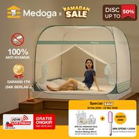 Gambar [SPECIAL RAMADHAN] Medoga Kelambu Lipat Tenda Anti Nyamuk Kasur 120 160 180 200 - Abu, 160x198 dari kelambu medoga Kab. Tangerang 1 Tokopedia