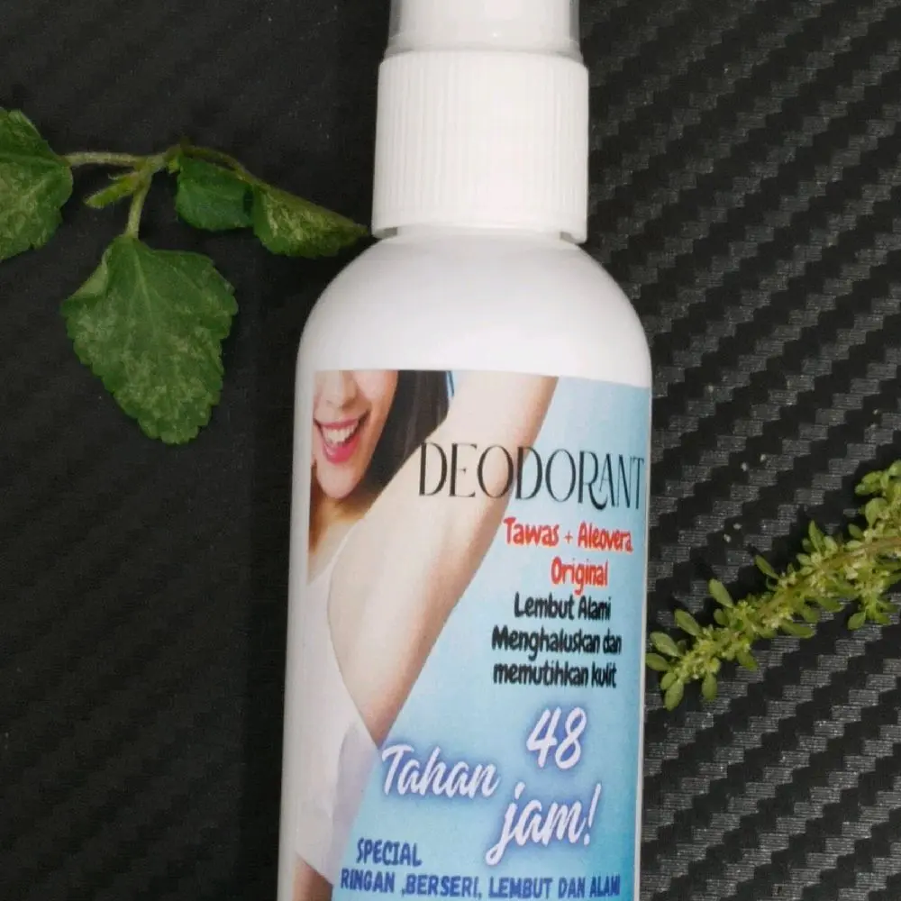 Deodorant Anti Bau ketiak spray Roll,  Tahan 48 jam lebih.  bahan Tawas dan Aleovera. lembuh dan Ampuh