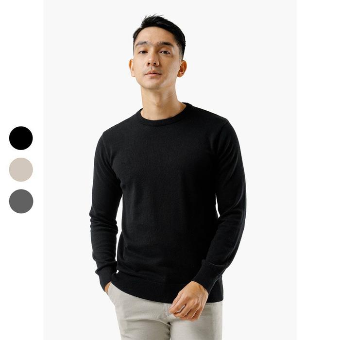 Gambar Gomuda Sweater Rajut Pria Crewneck Knitwear Lengan Panjang dari Gomuda Kota Bandung Tokopedia