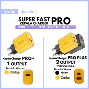 Adaptor Charger Kepala PRO 240W Type C dan USB Real Pengisian Daya Cepat untuk Oppo Vivo Xiaomi Realme Infinix Iphone Ios Adapter