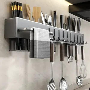 Rak Pisau RAK DAPUR TEMPEL Rak Dapur Kitchen Set Serbaguna Gantungan Peralatan Alat Masak Spatula Panci Pisau Dapur Sendok Knife Kitchenware